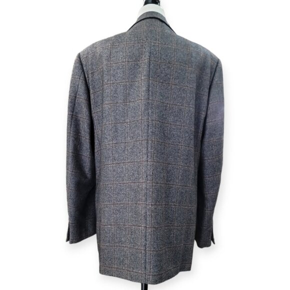 Ermenegildo Zegna cashmere and silk plaid  blazer - Picture 3 of 4